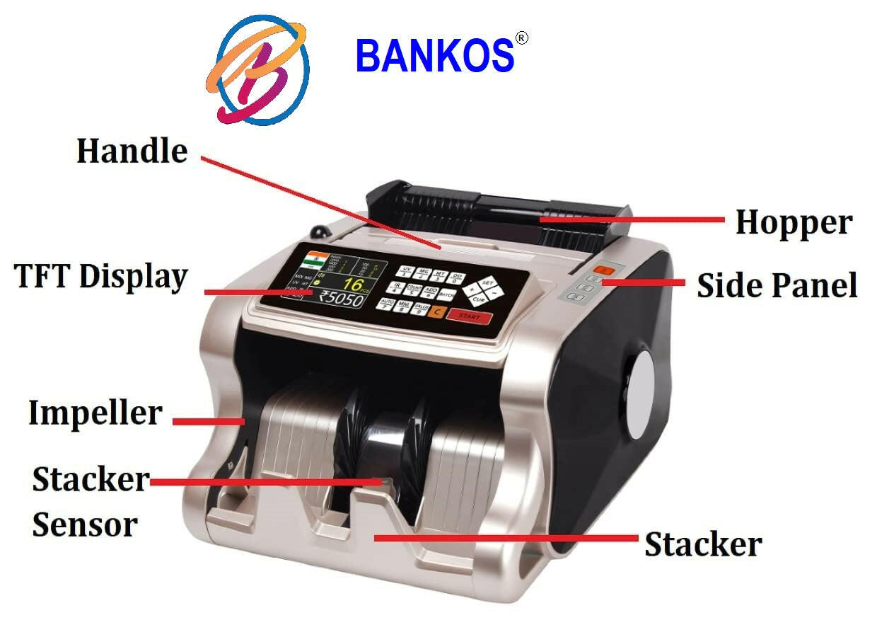 Bankos-4040 Mix Value Note Counting Machine with Fake Note Detection and Sorting.