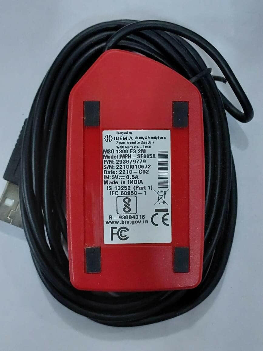 Morpho L0 | MSO 1300 E3 RD | Single Fingerprint Biometric Scanner | RD Registered - Perfect Computer Agencies