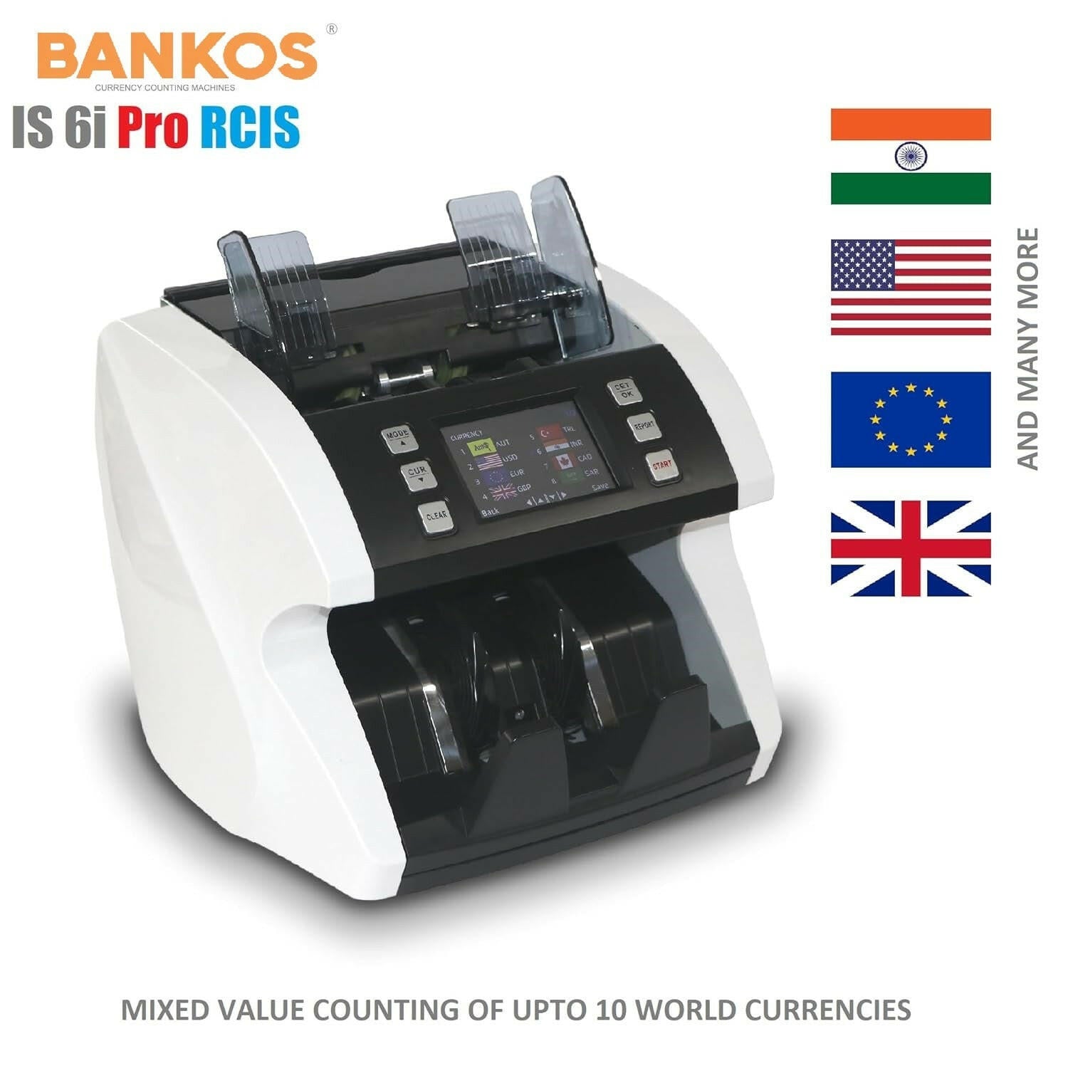 Bankos IS 6i PRO CIS MIX VALUE Note Counting Machine with Counterfeit Notes Detection - Perfect Computer Agencies