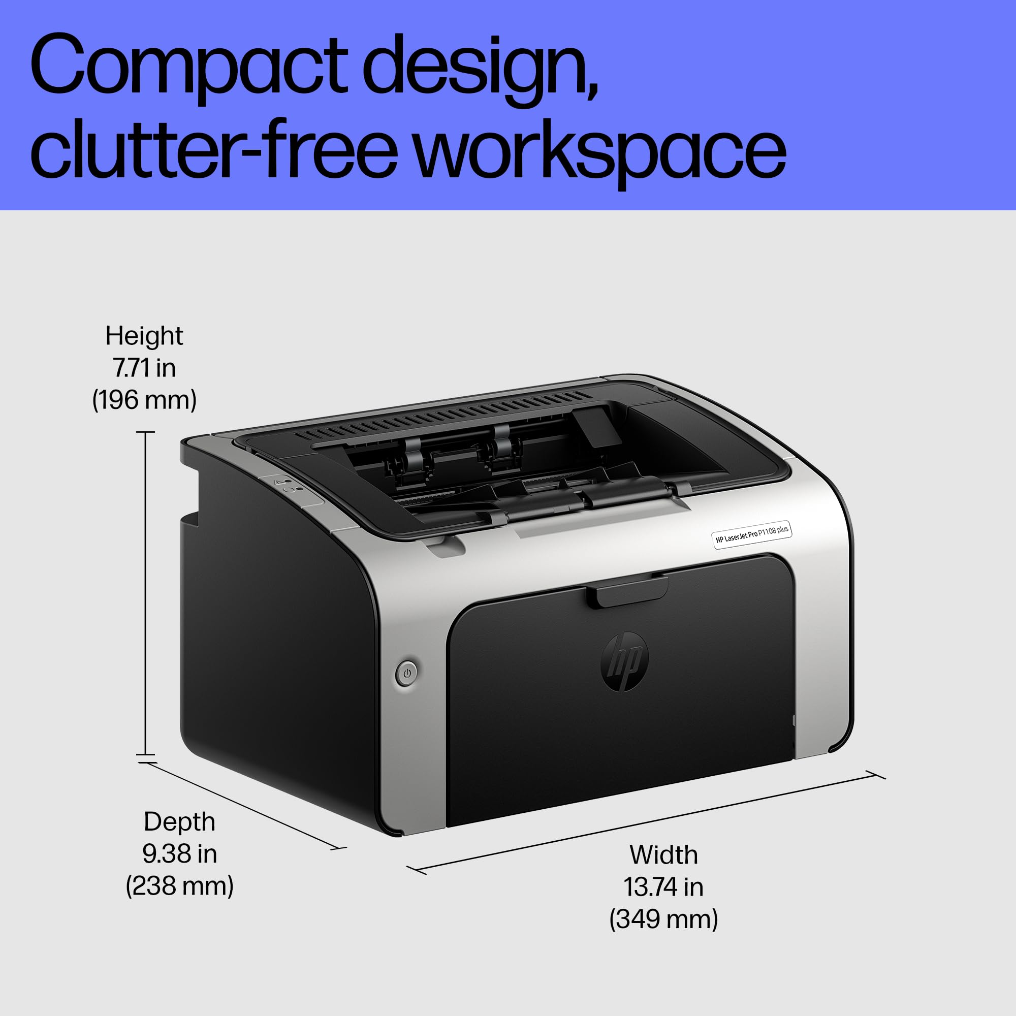 HP Laserjet Pro P1108 Plus Single Function Monochrome Laser Printer - Perfect Computer Agencies