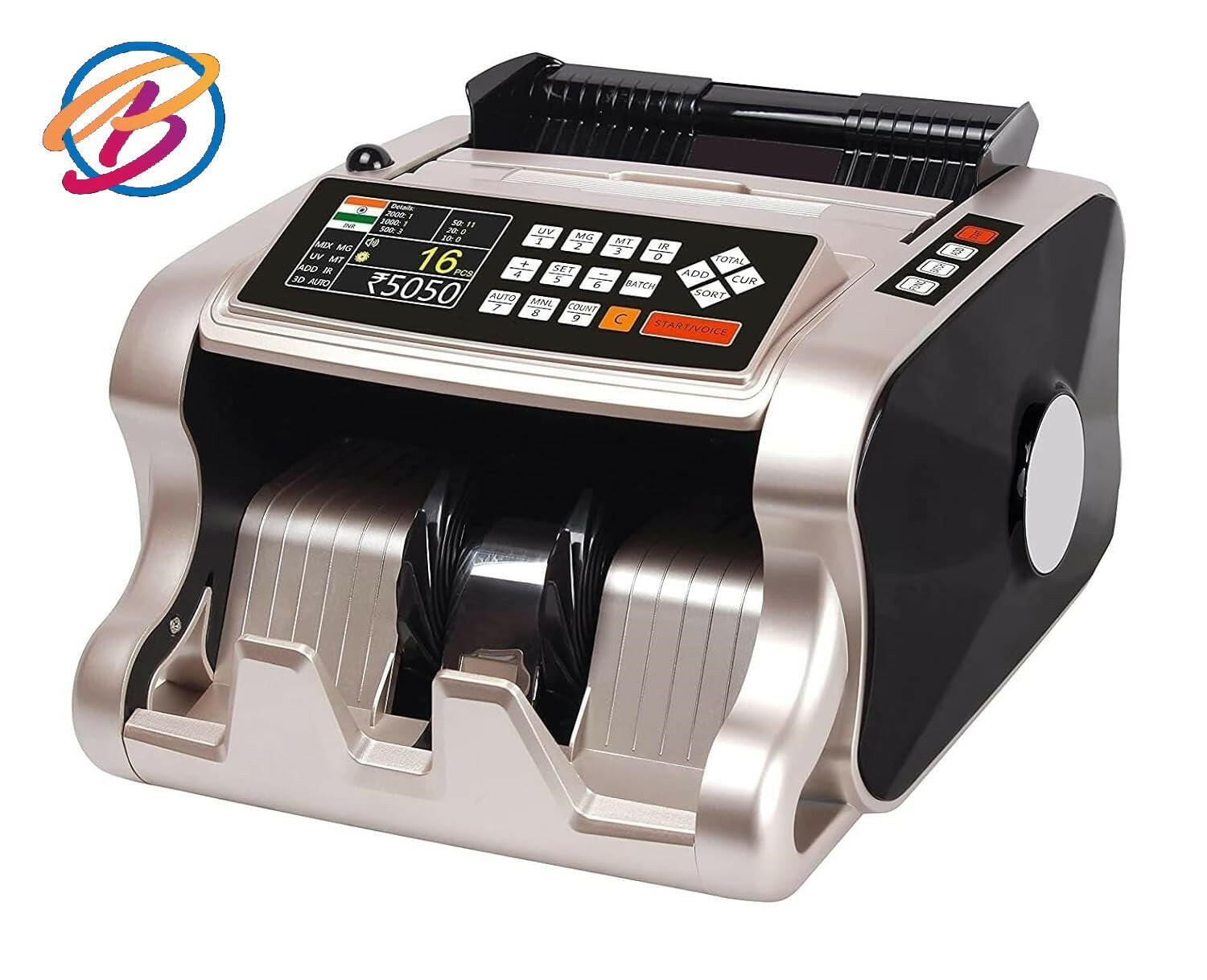 Bankos-4040 Mix Value Note Counting Machine with Fake Note Detection and Sorting.
