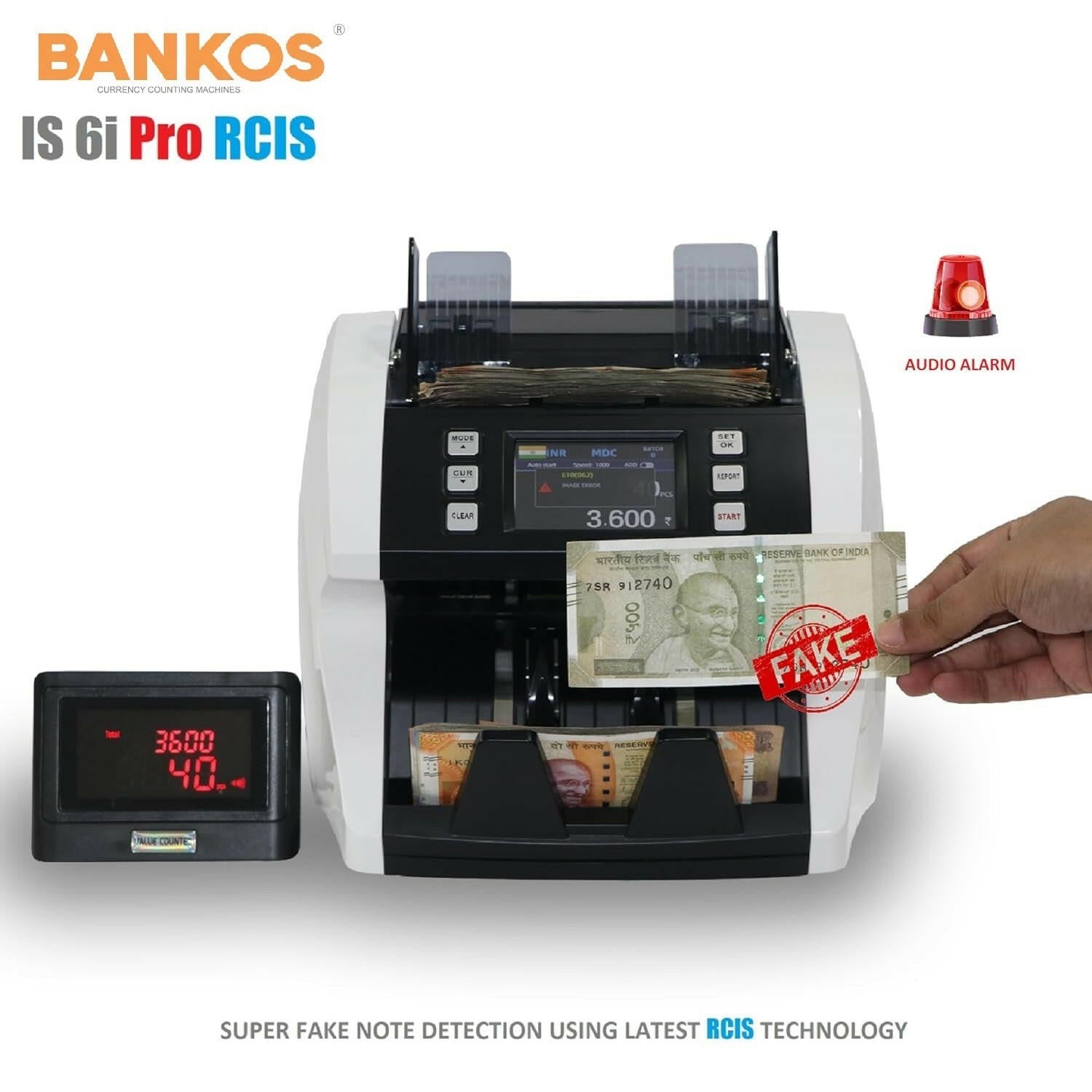 Bankos IS 6i PRO CIS MIX VALUE Note Counting Machine with Counterfeit Notes Detection - Perfect Computer Agencies
