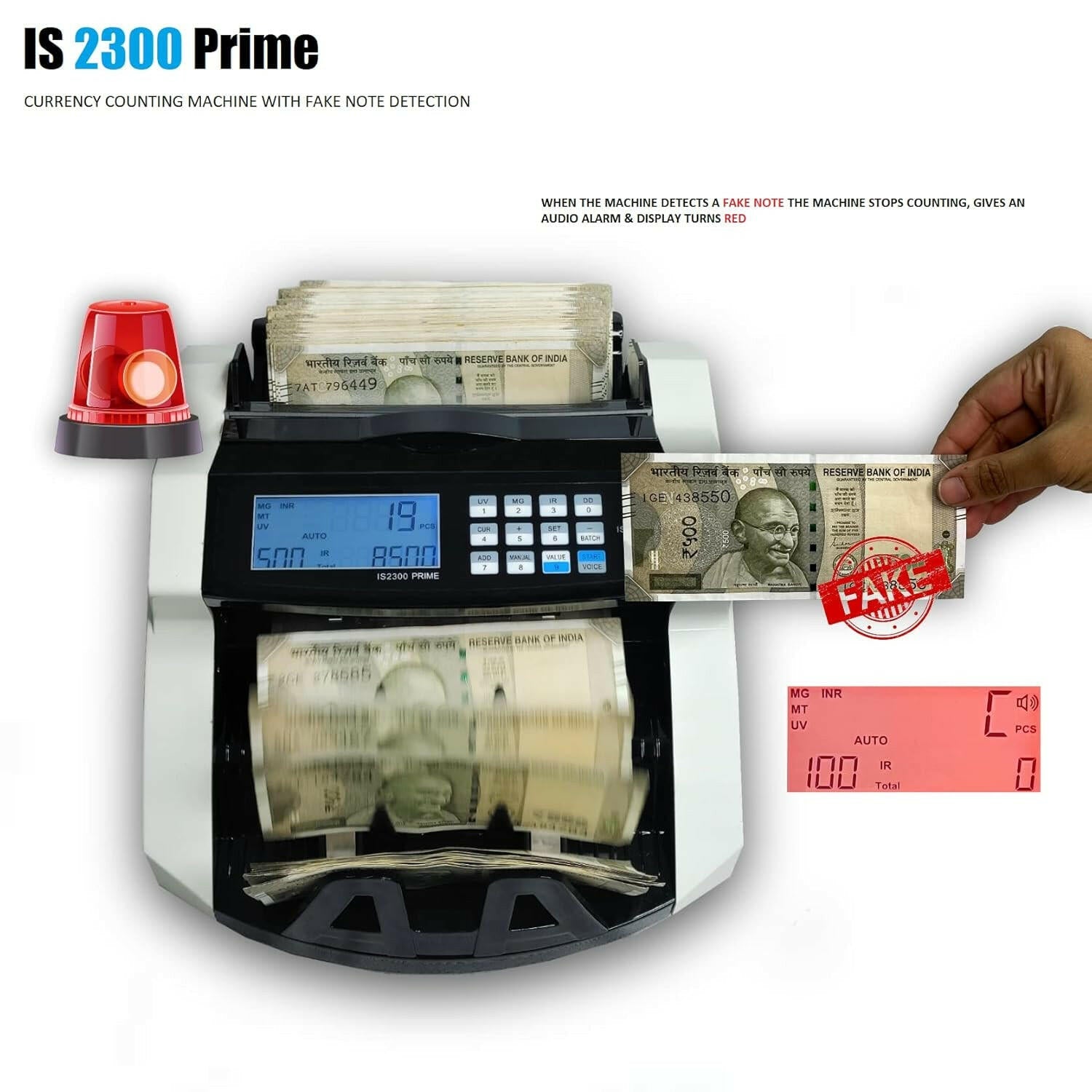 Bankos- IS2300 Prime Note Counting Machine with Fake Note Detection - Perfect Computer Agencies