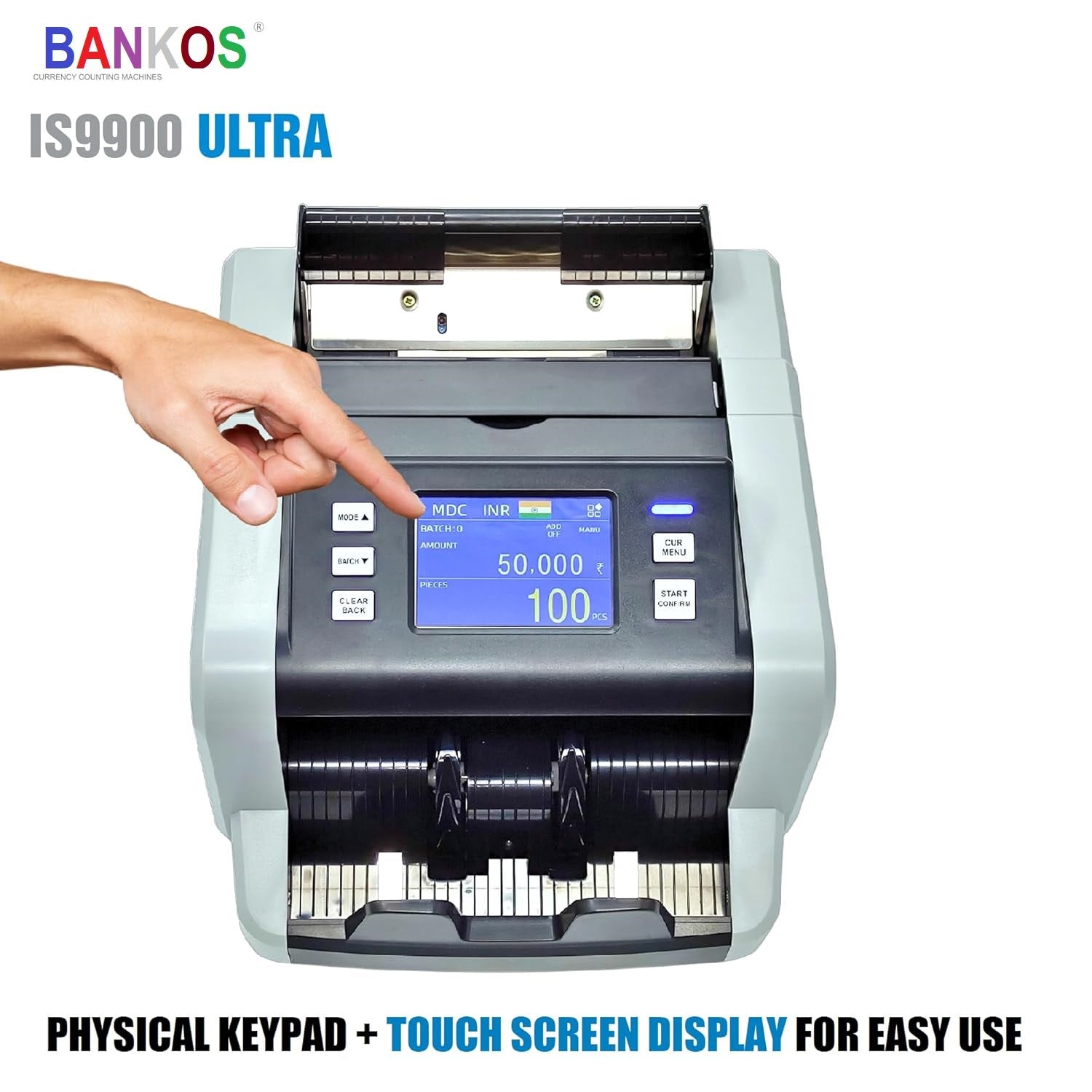 Bankos - 9900 Ultra - CIS Mix Value Note Counting Machine with Touch Screen - Perfect Computer Agencies