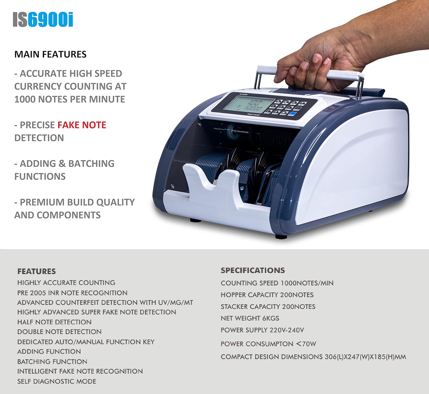 Bankos IS6900i Currency Counting Machine - Perfect Computer Agencies